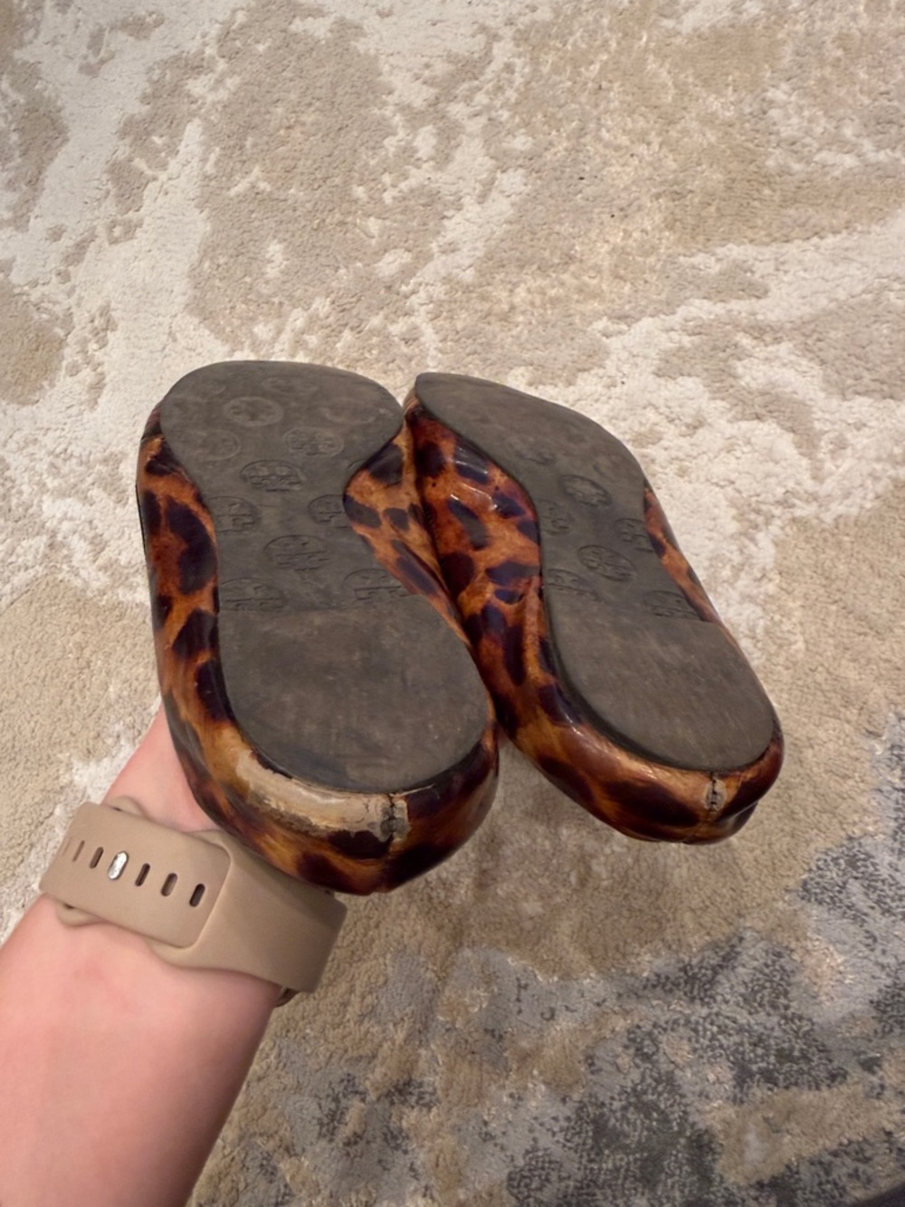 Tori Burch animal print flats Sz 7.5 - Picture 8 of 8